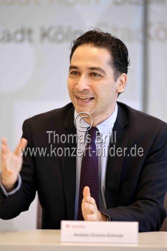 Kolumbianische Dirigent Andrés Orozco-Estrada wurde als übernimmt als Kölner Generalmusikdirektor und Gürzenich Kapellmeister im Historischen Rathaus der Stadt Köln vorgestellt (© Thomas Brill)